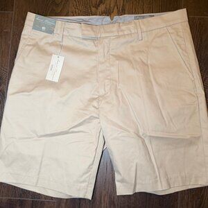 Daniel Cremieux Supima Cotton Shorts 40 Khaki Stretch Flat Front Luxury NWT